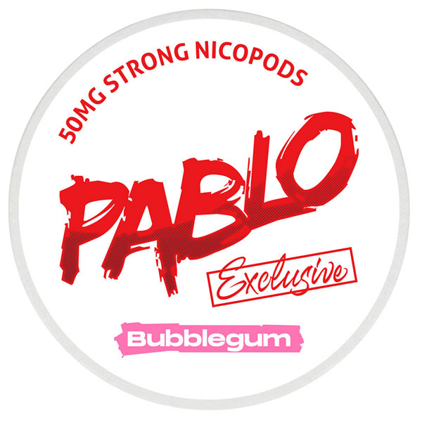 pablo exclusive 50mg bubblegum slim nicotine snus bar