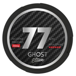 77 GHOST EDITION SLIM MEGA STRONG NICOTINE POUCHES 50mg/g