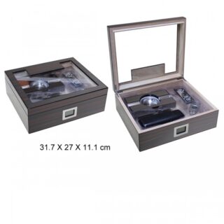 1531 Cigar Humidor Set with glass Top 30ct