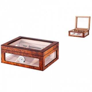 920004 Cigar Humidor with glass on top 50ct