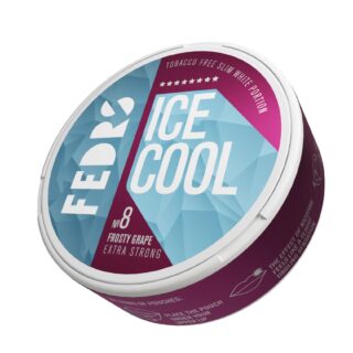 FEDRS ICE COOL FROSTY GRAPE NO.8 EXTRA STRONG SLIM NICOTINE POUCHES 50mg/g