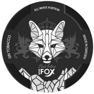 WHITE FOX BLACK SLIM EXTRA STRONG NICOTINE POUCHES 16mg/g