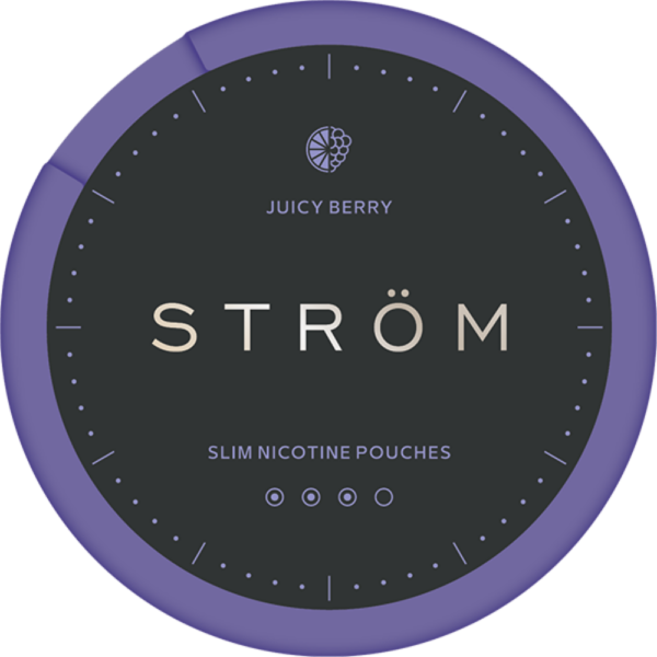 strom juicy berry all white strong slim nicotine pouches_snus_bar_gr