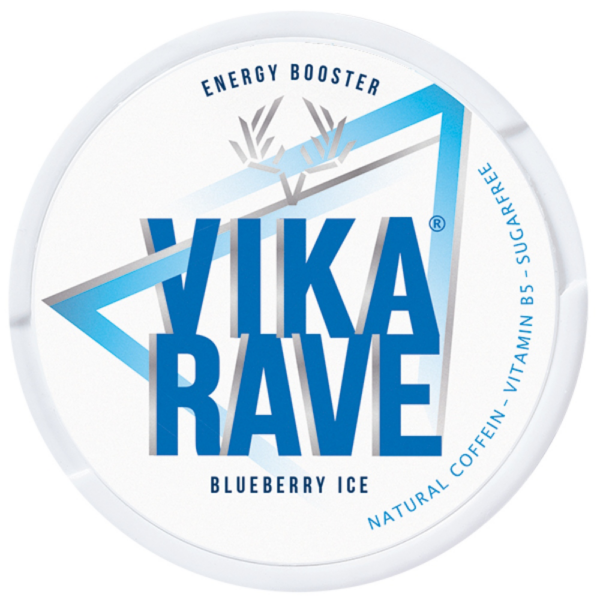 vika rave energy booster blueberry, πουγκιά καφεϊνης με γεύση βατόμουρο