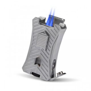 Double Silver Cigar Lighter with bullet cutter 310060